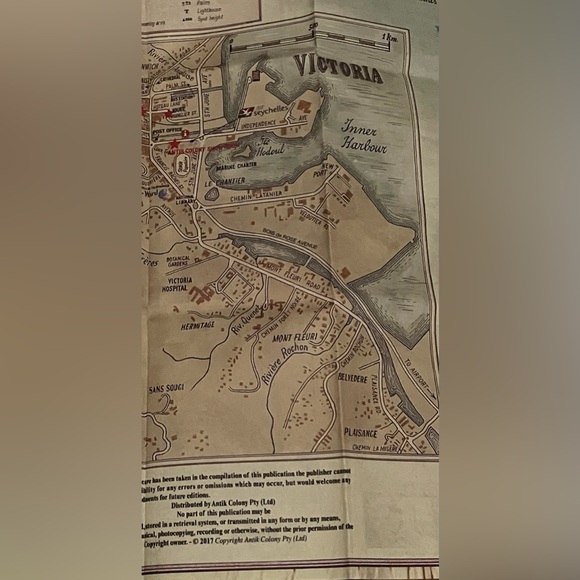 Seychelles Tourist souvenir antique style pocket map booklet - Picture 3 of 12